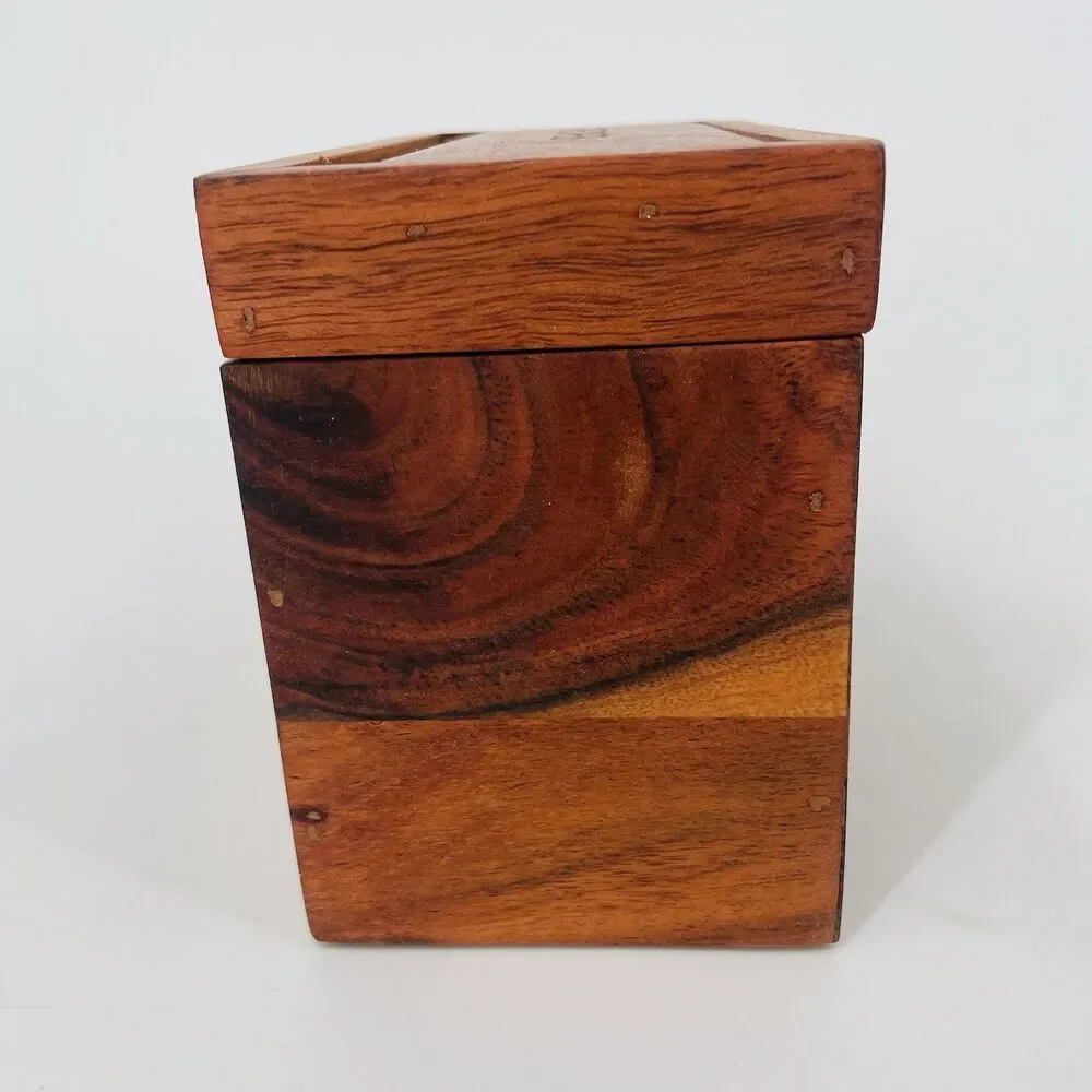 Our Table Acacia Wood Recipe Box Groove On Lid Bed Bath Beyond *No Cards NEW